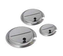 product of Hatco 11QT-LID Vegetable Inset Cover, 11-Quart Notched Round Lid with Hinge, Bain Marie Pot