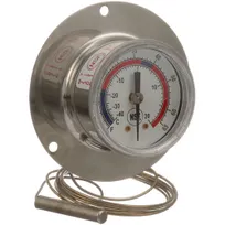 product of AllPoints 621039 Thermometer, 2" Dial, 3" Flange, 48" Capillary, -40° to 60° F, Steel, NSF