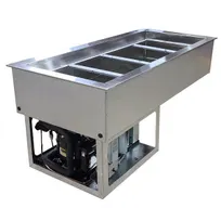 product of BK Resources E-CP3-4 Drop-In Cold Food Well, (4) Wells, 3" Deep Pan Rails