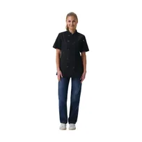 product of Chef Works CBN03W-BLK-M Women's Somerville Chef Coat, Medium, Black, 4.07 oz., Poly/Cotton, Pocket