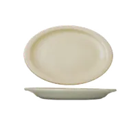 product of International Tableware VA-12 China Platter, 9-3/4" x 7-1/2", Ceramic White, Rim, Microwave - 1 Dozen