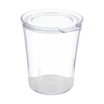 product of APS Germany APS 10506 Disposable Super Cup Set, 8 Clear Plastic Cups with Lids, 16/Case