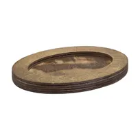 product of Lodge UMSOV - Oval Wood Underliner for Sizzling Platters, 7-1/2" L x 5-1/2" W, Hand Wash Only, Made in USA