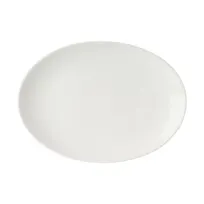 product of Mikasa 5292229 Bistro Blanc China Platter, 14"W Oval, Porcelain, Dishwasher Safe