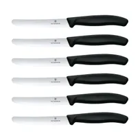 product of Victorinox 6.7833-X8 - 6-Piece Steak Set, Round Tip Fork and Serrated Knife, Steel, NSF
