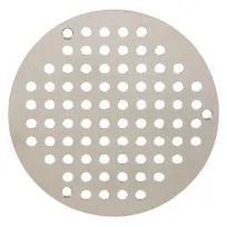 product of AllPoints 1021082 Floor Grate – 7" Drain, 6‑7/16" OD, 5" Screw Centers, Brass, Brass Screws