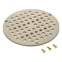 product of AllPoints 1021083 Floor Grate – 8" Drain, 7‑7/16" OD, 6‑1/16" Screw Centers, Brass Construction