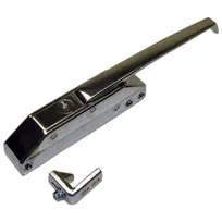 product of AllPoints 221099 Latch with Strike, 10-1/4" Straight Handle, Cylinder Lock, Chrome-Plated Finish