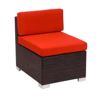 product of BFM Seating PH5101JV-MW Aruba Outdoor/Indoor Wide Middle Section, Aluminum Frame, Synthetic Wicker