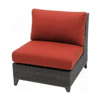 product of Plantation Prestige 8790200-025407 Savannah Outdoor Middle Section, Aluminum, Wicker, Henna Cushions