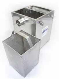 product of Grease Guardian ST4 Solids Trap – 16" Stainless Grease Interceptor, 15.4 lb Capacity, Feet