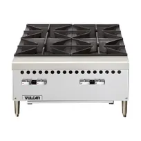 product of Vulcan VCRH12-QS-PLATINUM 12" Countertop Gas Hotplate, (2) 25,000 Btu Cast Iron Open Burners With Lift-Off Burner