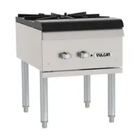 product of Vulcan VSP100-QS-PLATINUM 18" (1) Cast Iron Two-Ring Burner Gas Stock Pot Range