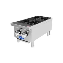 product of Atosa USA ACHP-2 12" Countertop Gas Hotplate w/ (2) Burners, Manual Controls, 64.000 BTU