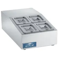 product of Arctic Air ACP4SQ 15" Compact Countertop Refrigerated Prep Rail, 4 Pan Capacity