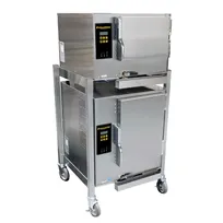 product of AccuTemp E3/E62083E150 DBL 9 Pan Electric Boilerless Convection Steamer, Double Stacked, Plumbed