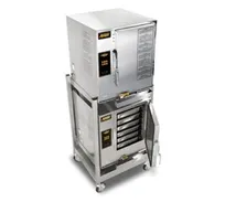 product of AccuTemp E62401D060 DBL 12 Pan Electric Boilerless Convection Steamer, (2) Stacked, Plumbed, 208V