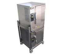 product of AccuTemp P61201E060 DBL Evolution 12 Pan LP Gas Boilerless Convection Steamer, (2) Stacked, Plumbed