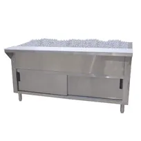 product of Advance Tabco CPU-3-DR 47" Ice-Cooled Table with Cabinet Base and Sliding Doors, (3) Pan
