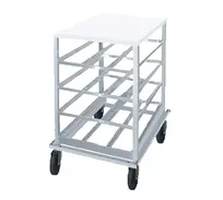 product of Advance Tabco CRPL10-72 Half Size Aluminum Mobile Can Rack with Poly Top, 72 Cans Size #10 Capacity