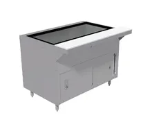 product of Advance Tabco HDCPU-2-DR 31" Heavy-Duty Ice-Cooled Table w/ Enclosed Base and Sliding Doors, (2) Pan