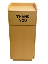 product of AAA Furniture Wholesale TRASH RECEPTACLE/NATURAL - 36 Gal Trash Can, Natural Laminate, Swing Door