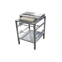 product of Alfa International 102A Heat Seal Wrapper, Floor Model, 2-Roll Unit, 6" x 15" Hot Plate, 18" Film Width, 725W, 115V, Stainless Steel & Aluminum