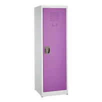 product of Alpine Industries ADI629-01-PUR Steel Purple Single Tier Storage Locker for Kids - 48"H x 15"W