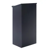 product of Alpine Industries ADI661-01-BLK Wood Speakers Podium Lectern, Floor Model, 23"W x 15"D, Black Finish