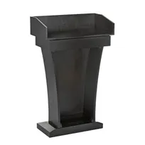 product of Alpine Industries ADI661-012-BLK Stand-Up Podium Lectern, Floor Model, Wood, Black Finish, With Drawer