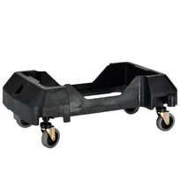 product of Alpine Industries ALP477-DOLLY Rectangular Trash Can Dolly, Black Steel Frame, Wheels, Easy Mobility