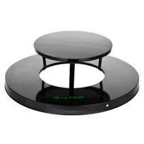 product of Alpine Industries ALP479-38-A Rain Bonnet Lid for Outdoor 38 Gallon Metal Waste Receptacle, Black