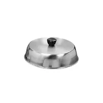product of American Metalcraft BA840S Basting Cover, 8-3/8" Ø, 2" High, Stainless Steel, Black Bakelite Knob