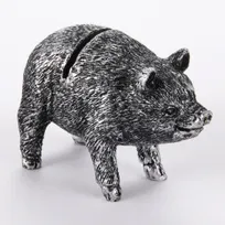 product of American Metalcraft CHPP Card Holder - Whimsical Pig Menu Stand, Polyresin, 6" H x 4" W, Resin