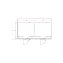 product of American Panel 10X20-O Outdoor Walk-In Cooler/Freezer Combo, Remote, 10'/10' Split, Floorless Cooler