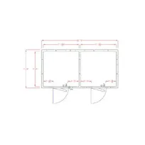 product of American Panel 8X16-O Outdoor Walk-In Cooler/Freezer Combo, Remote, 8'/8' Split, Floorless Cooler