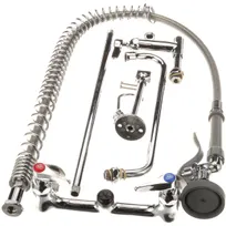 product of AllPoints 115153 Wall Mount EasyInstall Spring Action Pre-Rinse w/ 12" Add-On Nozzle