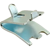 product of AllPoints 1481201 Pilaster Clip with Tab, Zinc Plated Steel, 2" Length, Sold Per Pack
