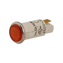 product of AllPoints 1491026 Indicator Light, 1/2", Flat Lens, Tab Terminals, Amber