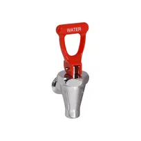 product of AllPoints 1901184 Beverage Dispenser Faucet, Brass, Red and Chrome Finish, 3" Spigot