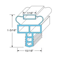 product of AllPoints 25282 Refrigerator Magnetic Door Gasket, 25-1/2" X 27"