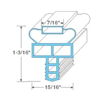product of AllPoints 25389 Refrigerator Magnetic Door Gasket, 15-9/16" X 24-1/4"