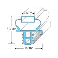 product of AllPoints 25471 Refrigerator Magnetic Door Gasket, Push Mount