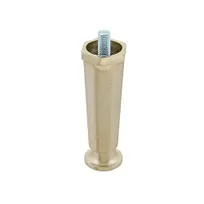 product of AllPoints 262073 Folding Table Leg with Flanged Foot, 1-1/4", 4" Min. Height, Zinc Die Cast, Satin Nickel Finish