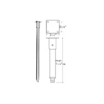 product of AllPoints 266185 Stainless Steel Folding Table Leg Assemblies, 32"H, 1-1/4" Adjustable, Satin Finish