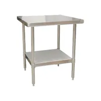 product of AllPoints 2801780 0" Open Base Work Table with Undershelf - Without Backsplash / 18 Gauge Top