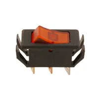 product of AllPoints 421274 Motor Switch, On/On, Spdt, Amber Lens, Plastic, 125/250V