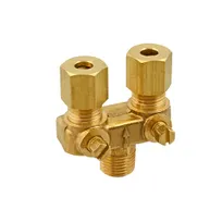 product of AllPoints 521061 Double Pilot Valve, 1/8" Npt Inlet, 3/16" Compression Outlet