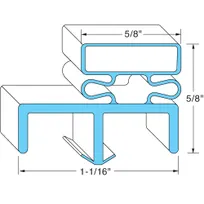 product of AllPoints 741165 Magnetic 3-Sided Door Gasket, 28-1/2" X 78-3/4", Gray Color