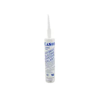 product of AllPoints 851116 Clear Silicone Sealant Caulk, 10.3 Oz. Capacity, FDA Approved